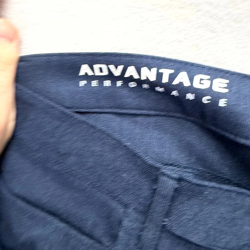 Izod Advantage Performance‎ Ankle Pants Mens 39x34* Blue Stretch Straight Fit